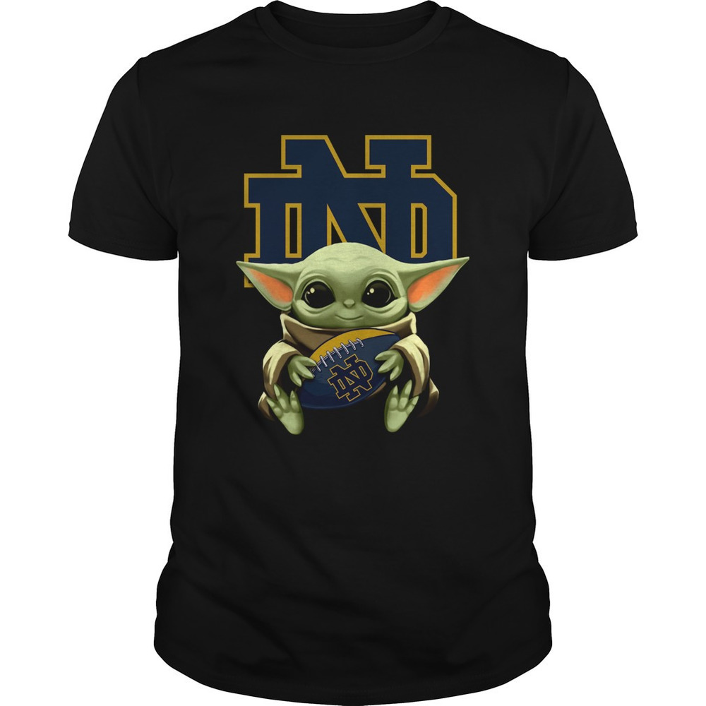 Baby Yoda Hug Notre Dame Shirt